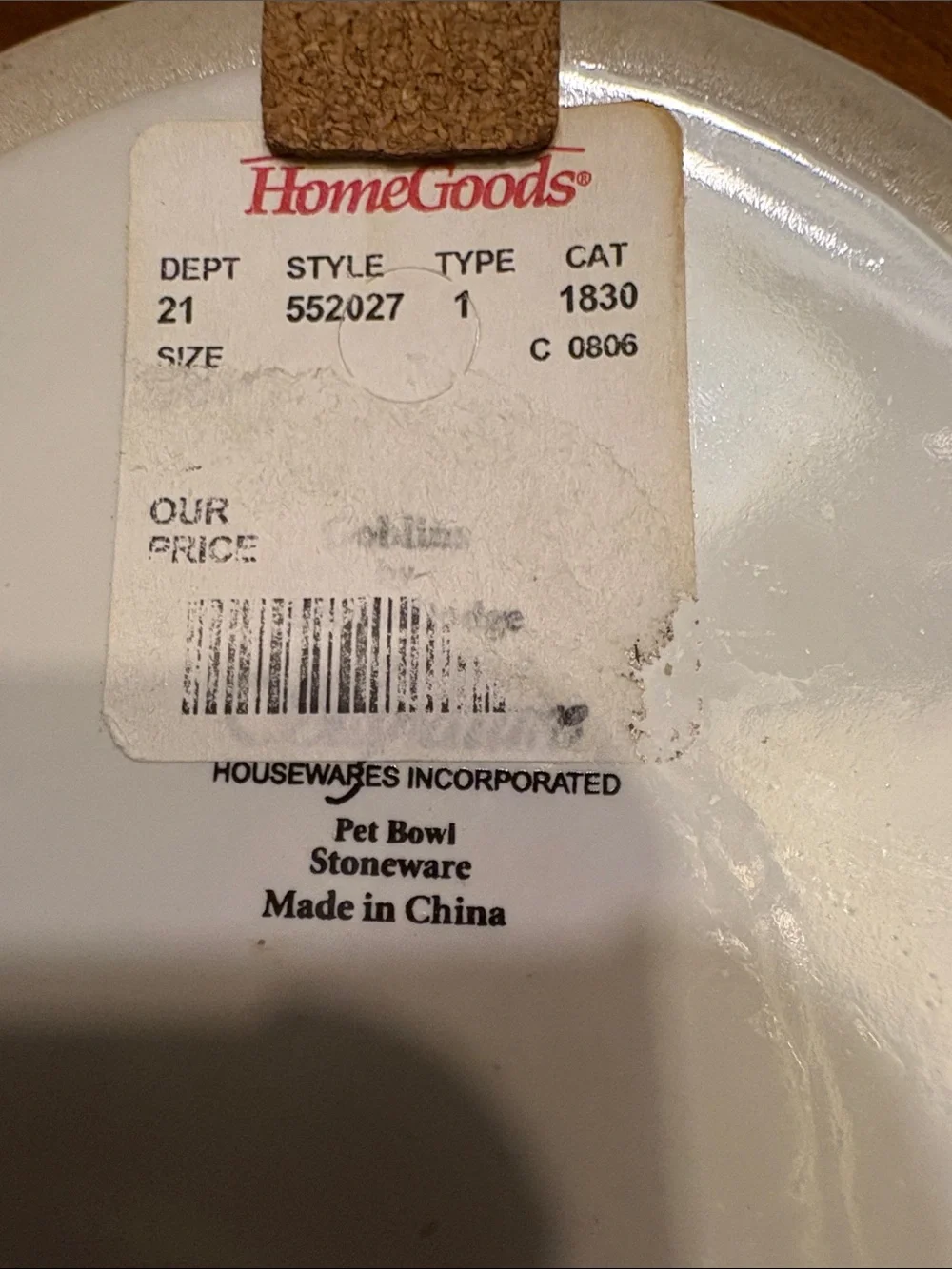 White Ceramic Bowl with 